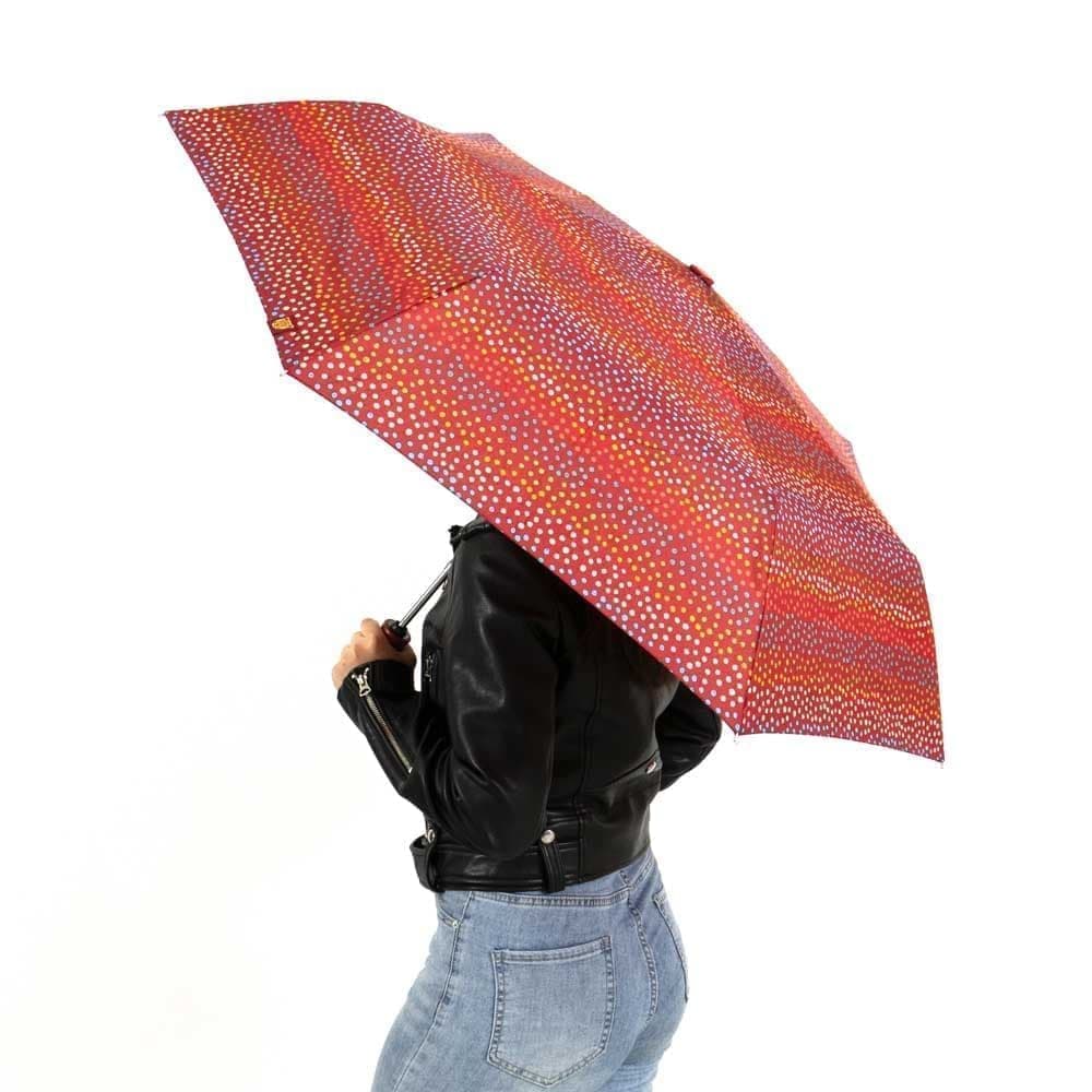 Автоматичен чадър CLIMA C-COLLECTION модел LEO с UV защита и олекотена конструкция цвят червен