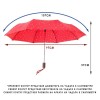 Дамски чадър CLIMA C-COLLECTION модел LUNAS полуавтоматичен червен