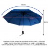 Автоматичен мъжки чадър CLIMA BISETTI модел ESTRELLAS син