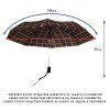Автоматичен мъжки чадър CLIMA BISETTI модел CUADRADO черен-оранжев