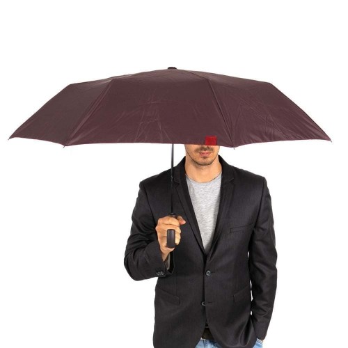 Полуавтоматичен мъжки чадър CLIMA BISETTI модел LINEAS-2 бордо