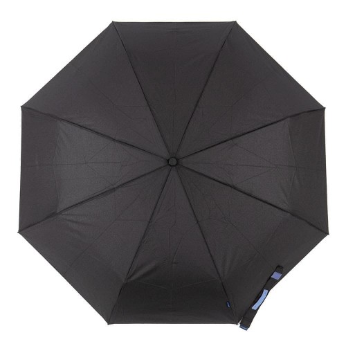 Автоматичен мъжки чадър CLIMA BISETTI модел DETALLE с ветроустойчива конструкция черен-син