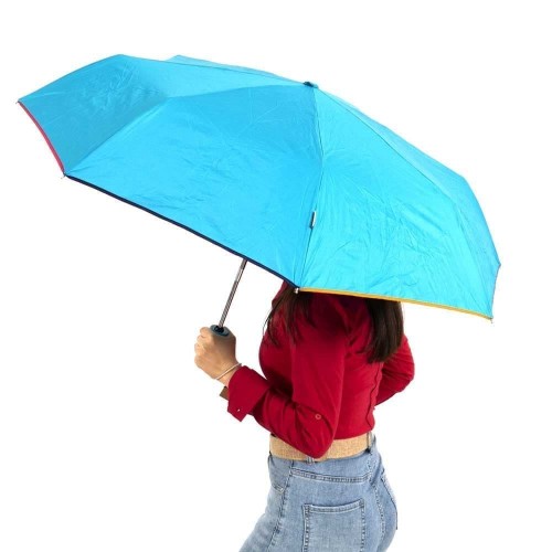 Автоматичен чадър CLIMA BISETTI модел BRILLANTE с UV защита син