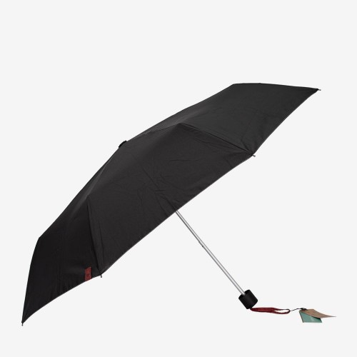 Чадър модел STORY олекотен полиестер черен с червено