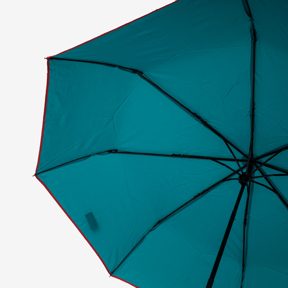 Дамски чадър модел GEORGIE олекотен UV защита зелен-червен