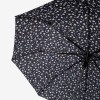 Дамски чадър модел ANDY ветроустойчив с UV защита син с цветя