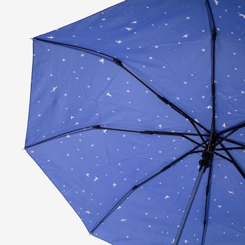 Дамски чадър модел ARIEL ветроустойчив с UV защита син