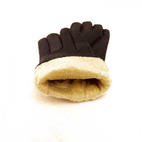 Дамски ръкавици PAULA VENTI модел FERRY естествена кожа кафяв