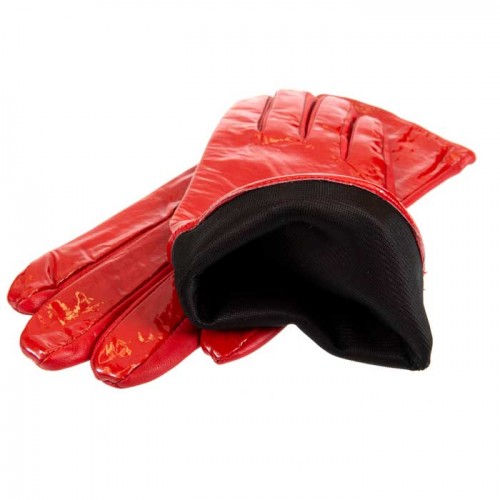 Дамски ръкавици PAULA VENTI модел SHINE естествена кожа червен лак
