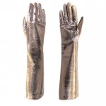 Дълги дамски ръкавици PAULA VENTI модел LAURA естествена кожа бронз