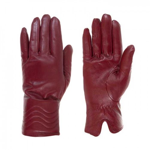 Дамски ръкавици PAULA VENTI модел ALENA естествена кожа червен