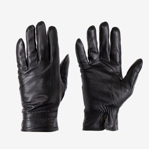 Мъжки ръкавици модел SANS естествена кожа черен