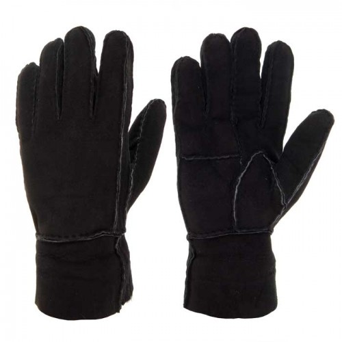 Мъжки ръкавици модел BRUNO естествена кожа черен