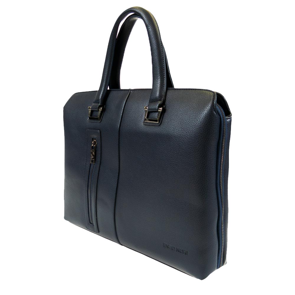 Дамска бизнес чанта ENZO NORI модел INES еко кожа тъмно син