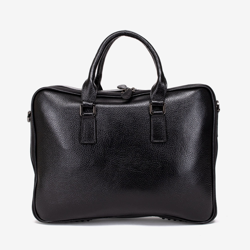 Дамска бизнес чанта ENZO NORI модел CLASSY естествена кожа черен