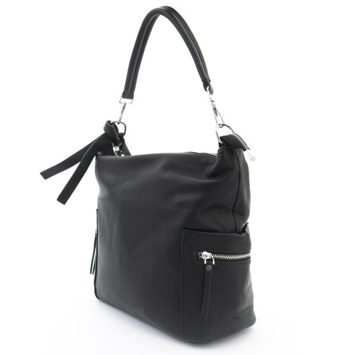 Дамска чанта ENZO NORI модел ALFERA еко кожа черен