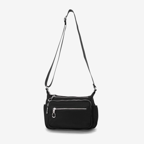 Дамска чанта през рамо модел LORELY текстил черен