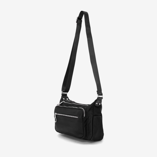 Дамска чанта през рамо модел LORELY текстил черен