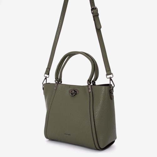 Дамска чанта модел MACA еко кожа зелен