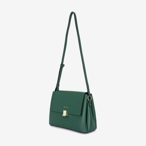 Дамска чанта модел WILDE еко кожа зелен