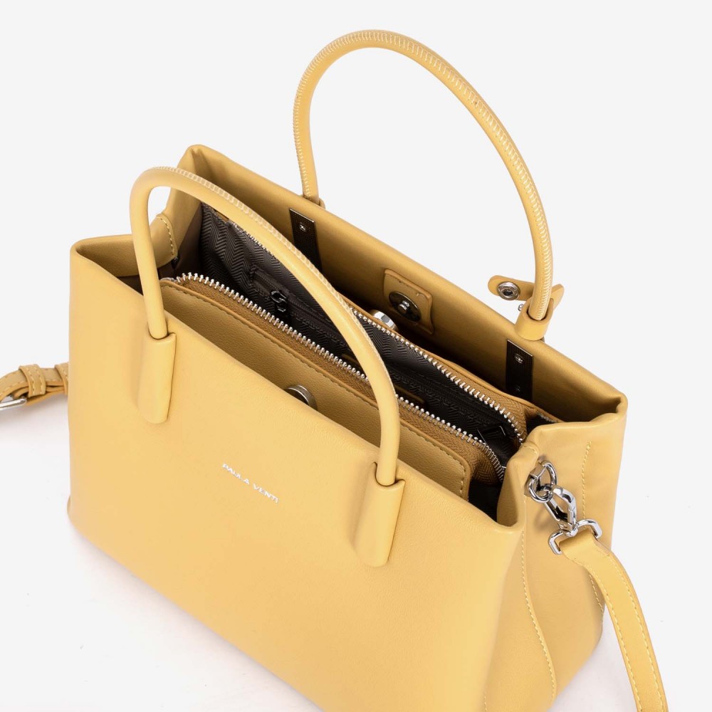 Дамска чанта модел RUME еко кожа жълт