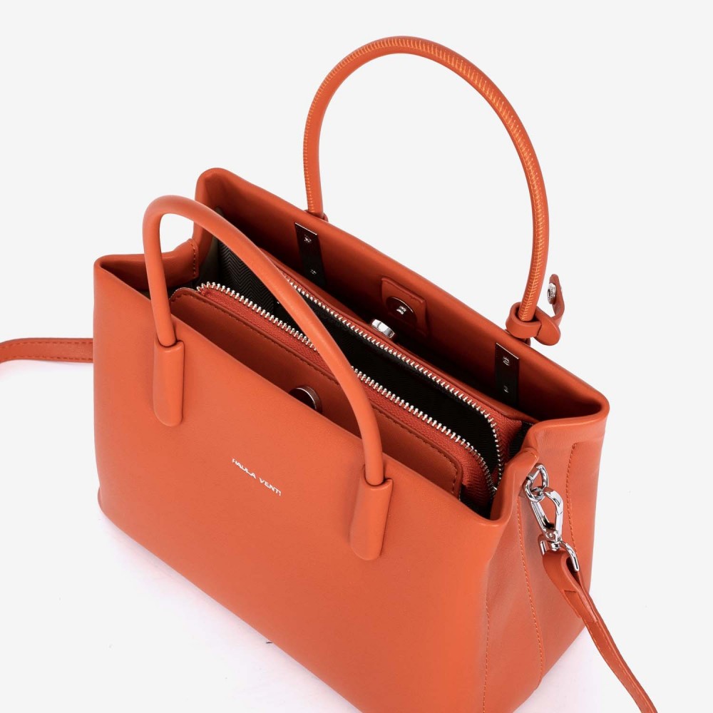 Дамска чанта модел RUME еко кожа оранжев