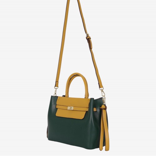 Дамска чанта модел ALESA еко кожа зелен