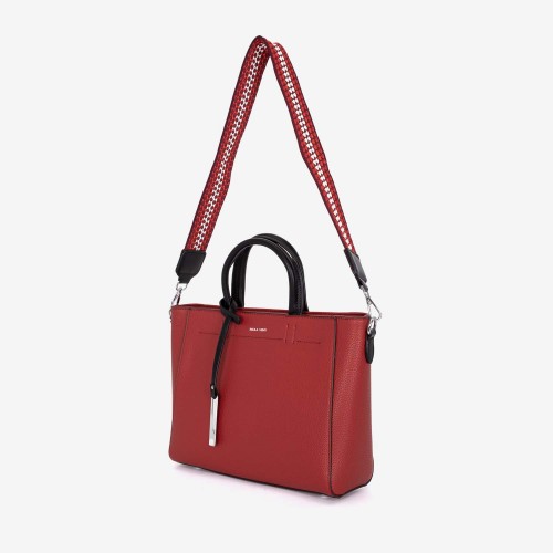 Дамска чанта модел PATTY еко кожа червен