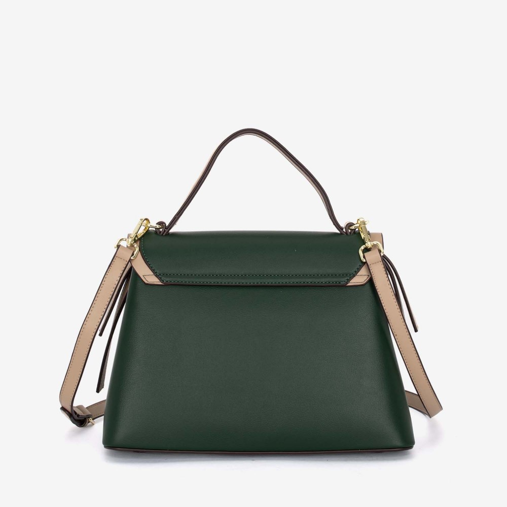Дамска чанта модел CATTY еко кожа зелен