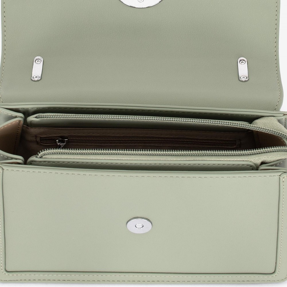 Дамска чанта модел PINA еко кожа зелен