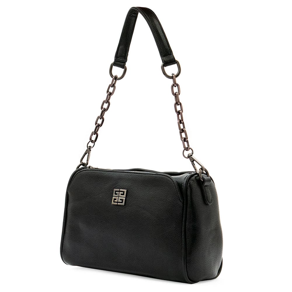 Малка дамска чанта от висококачествена еко кожа модел SAY цвят черен