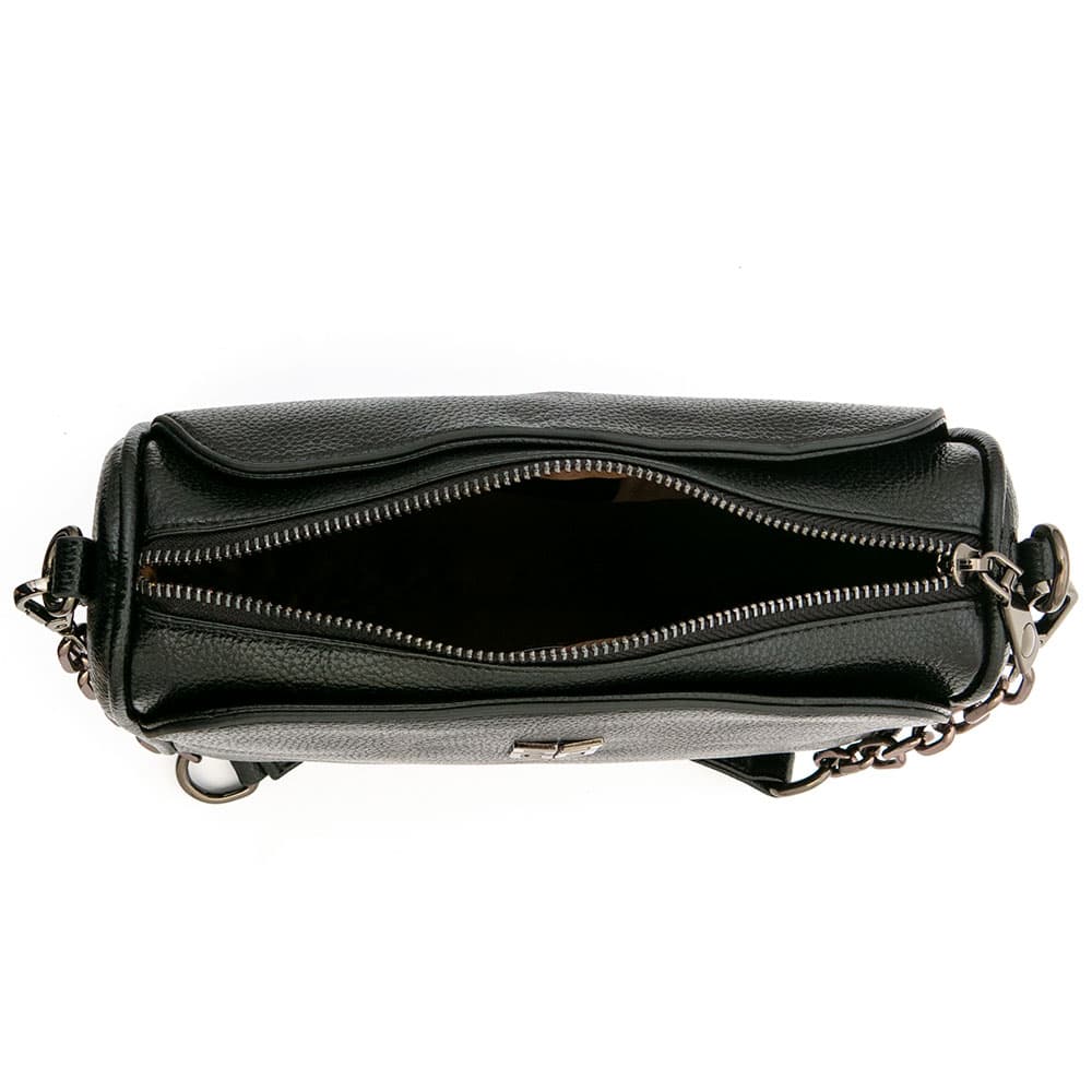 Малка дамска чанта от висококачествена еко кожа модел SAY цвят черен