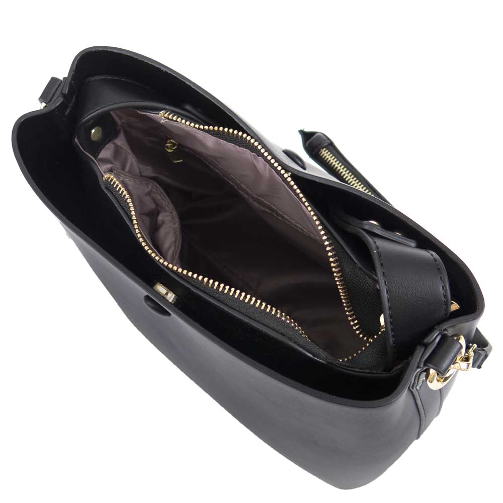 Дамска чанта PAULA VENTI модел LENE еко кожа черен