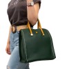 Дамска чанта PAULA VENTI от висококачествена еко кожа модел BRONTE цвят тъмно зелен