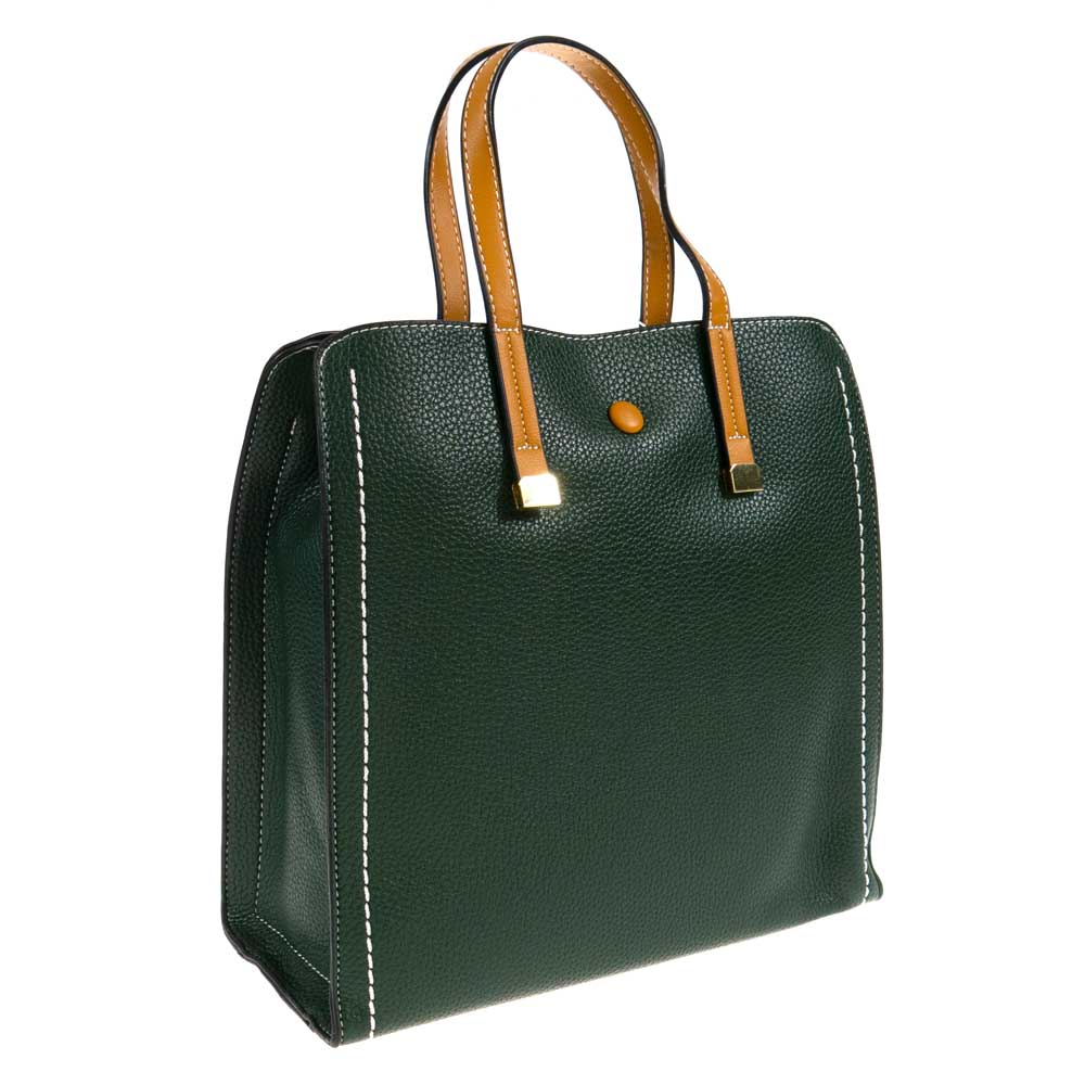 Дамска чанта PAULA VENTI от висококачествена еко кожа модел BRONTE цвят тъмно зелен