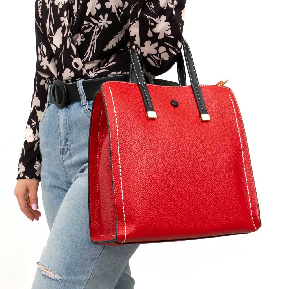 Дамска чанта PAULA VENTI модел BRONTE еко кожа червен