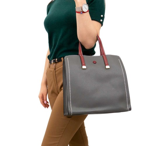 Дамска чанта PAULA VENTI модел BRONTE еко кожа сив
