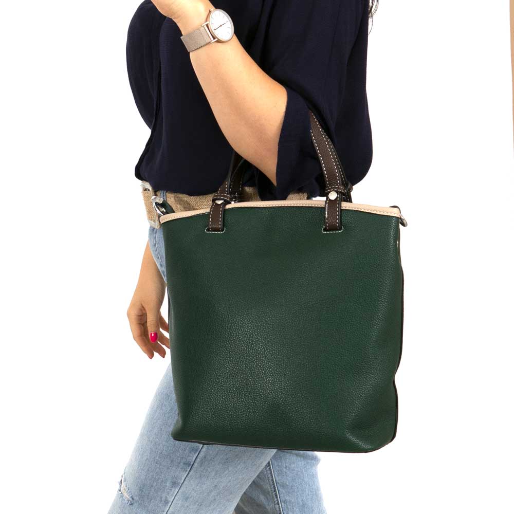Стилна дамска чанта PAULA VENTI от висококачествена еко кожа модел SELMA цвят зелен