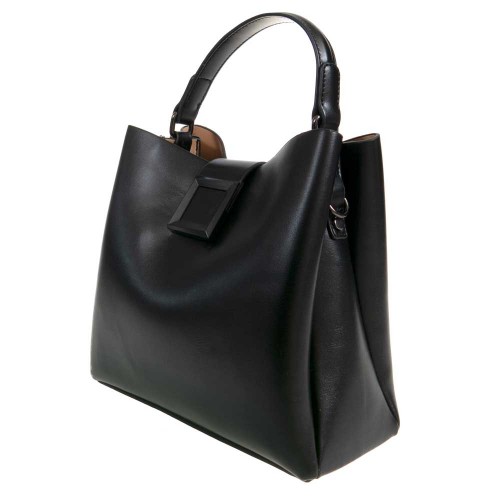 Дамска чанта PAULA VENTI от еко кожа модел FERARRA цвят черен