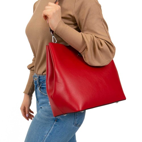 Дамска чанта PAULA VENTI модел MONZA еко кожа червен