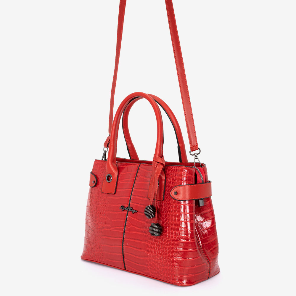 Дамска чанта модел DEISY еко кожа червен