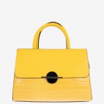 Дамска чанта PAULA VENTI модел RITA еко кожа жълт кроко