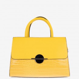Дамска чанта PAULA VENTI модел RITA еко кожа жълт кроко