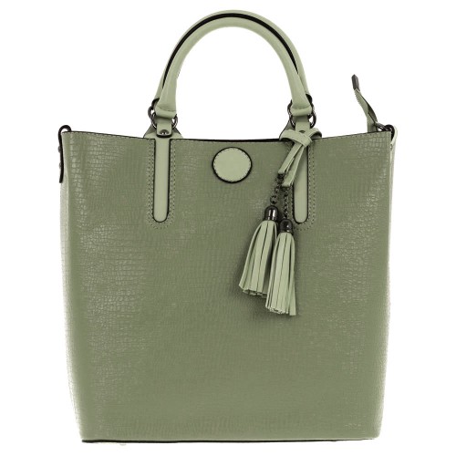 Дамска чанта PAULA VENTI модел CORNY-L еко кожа зелен
