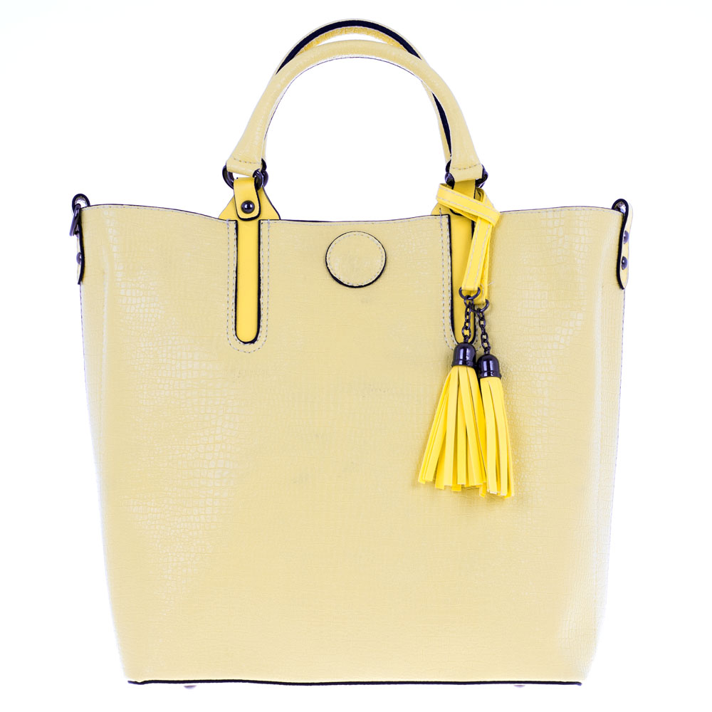 Дамска чанта PAULA VENTI модел CORNY-L еко кожа жълт