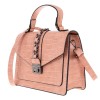 Дамска чанта PAULA VENTI модел ROMANS еко кожа розов кроко
