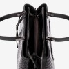 Дамска чанта PAULA VENTI модел SIA еко кожа черен кроко лак