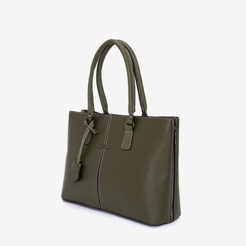 Дамска чанта модел CLARIS еко кожа зелен