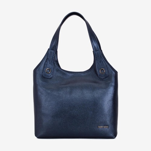 Дамска чанта ENZO NORI модел MEG естествена кожа синя перла