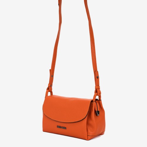 Дамска чанта ENZO NORI модел LIZZI естествена кожа оранжев